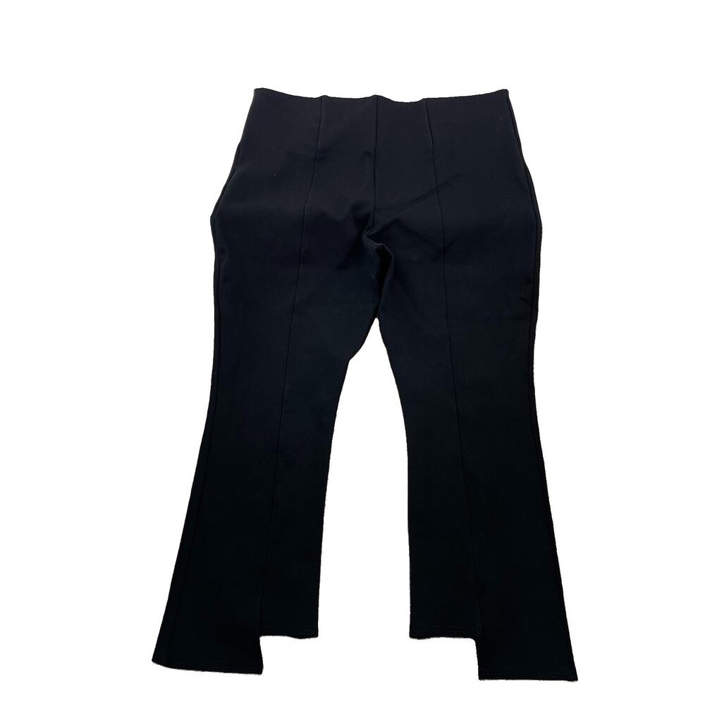 SLIM FACTOR by Investments Womens Large Black Crop Pants Pull On Stretch 22-0